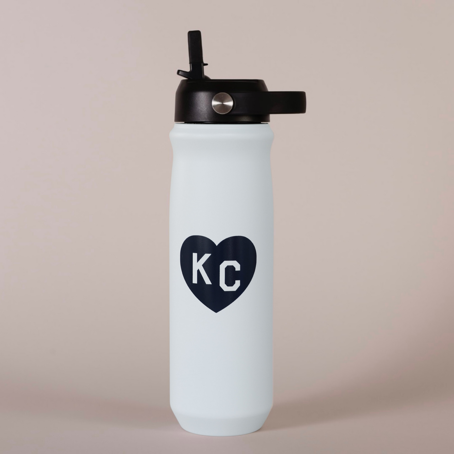 Charlie Hustle White KC Heart (Straw Lid)